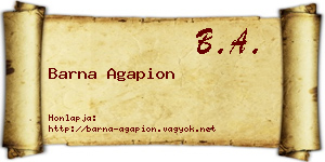 Barna Agapion névjegykártya